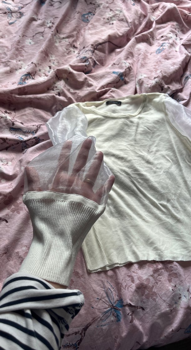 Beyaz Uzun Kollu Kadın Bluz - Görsel 2