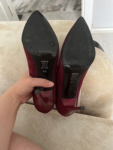 40 Beden bordo Renk Bordo topuklu