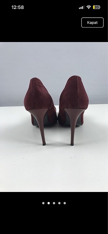 Bordo topuklu - Görsel 6