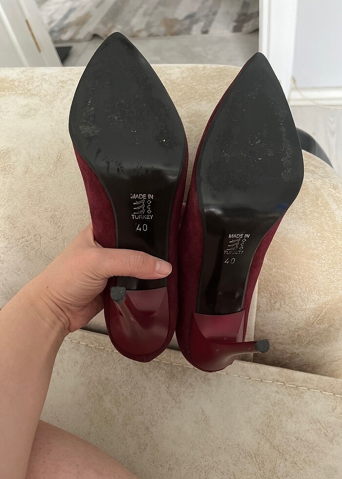Bordo topuklu - Görsel 4