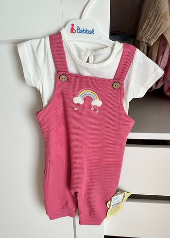 Pembe Triko Bebek Kız Tulum