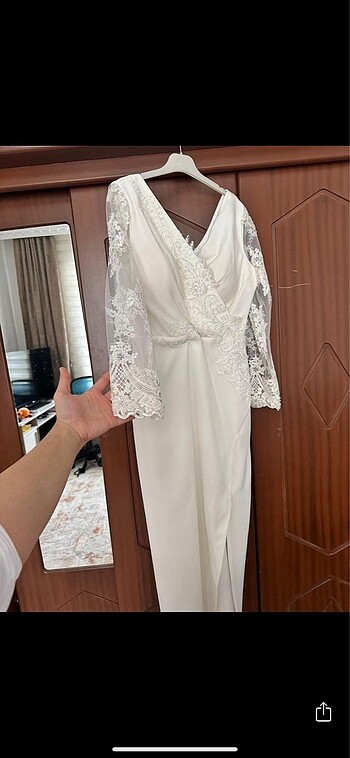 Beyaz Nişan-Nikah Elbisesi