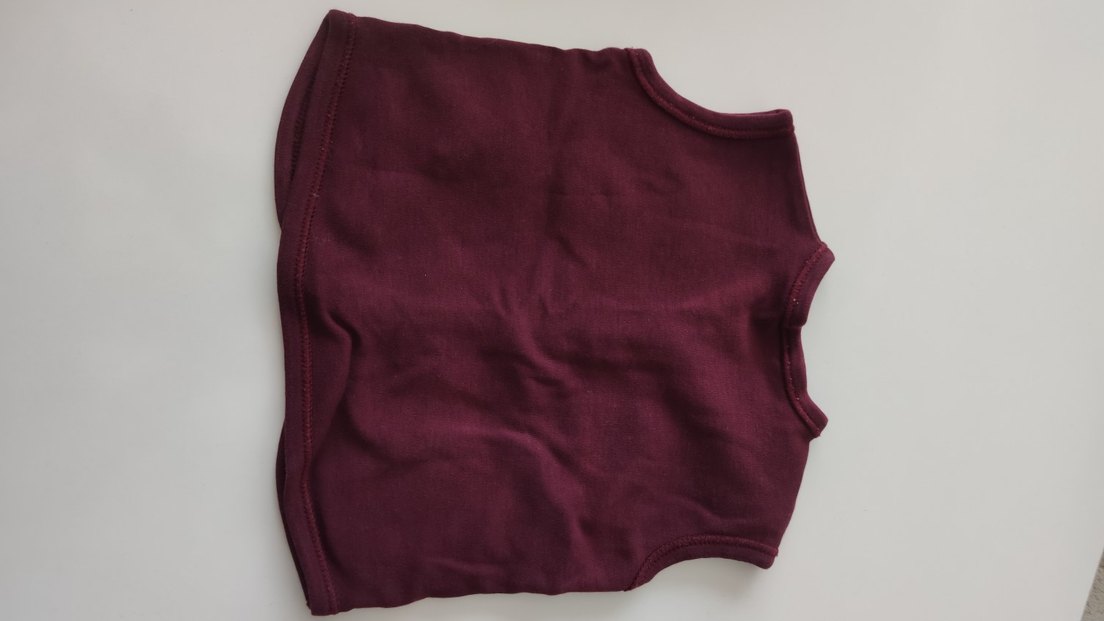 Bordo Kız Bebek Düğmeli Nakışlı Yelek - Görsel 2