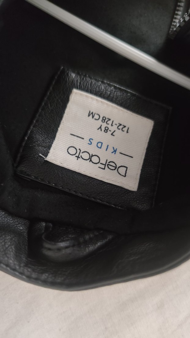 Siyah DeFacto Deri  Ceket, Yüksek Yaka, Fermuarlı - Görsel 5