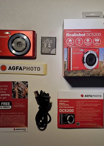AGFAPHOTO Realishot DC5200 Kırmızı Dijital Kamera