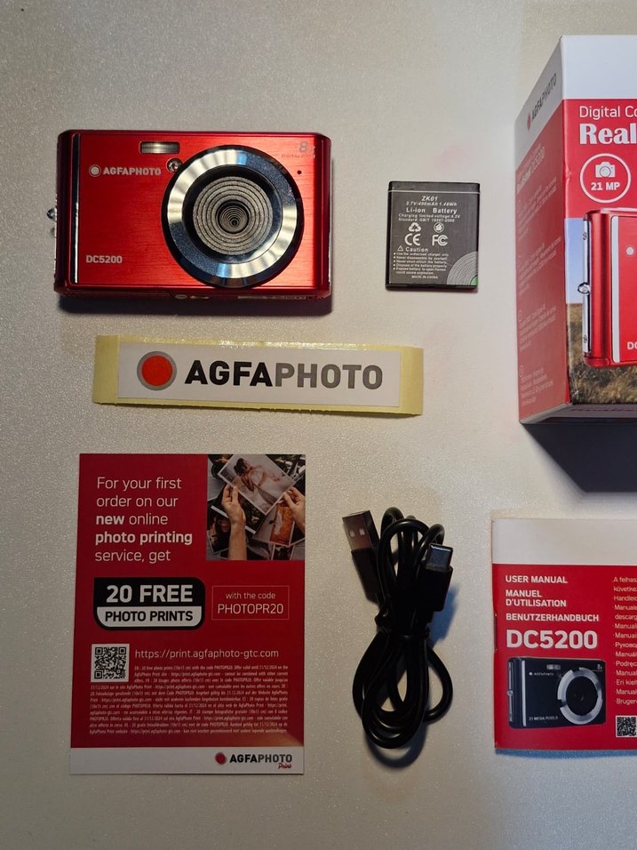 AGFAPHOTO Realishot DC5200 Kırmızı Dijital Kamera - Görsel 5