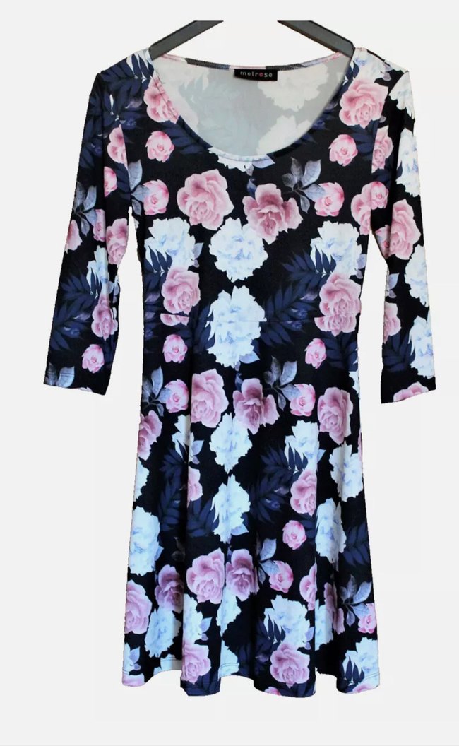 Çiçek Desenli Bohem Midi Elbise - Görsel 4