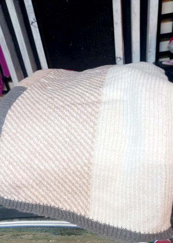 Kadın Camel Renk Uzun Triko Panço - Görsel 4