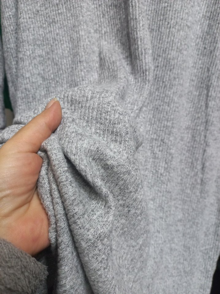 Gri Uzun Triko Kadın Elbise - Görsel 3