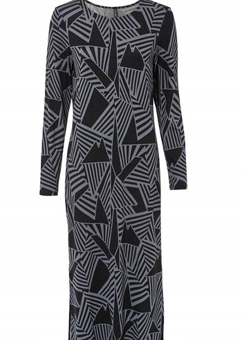 Gri Zebra Desenli elbise - Görsel 3