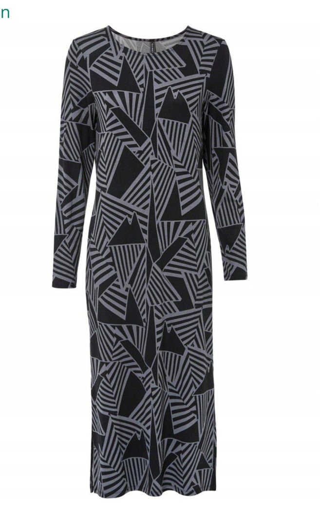 Gri Zebra Desenli elbise - Görsel 3