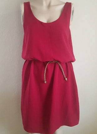Koyu bordo mango elbise