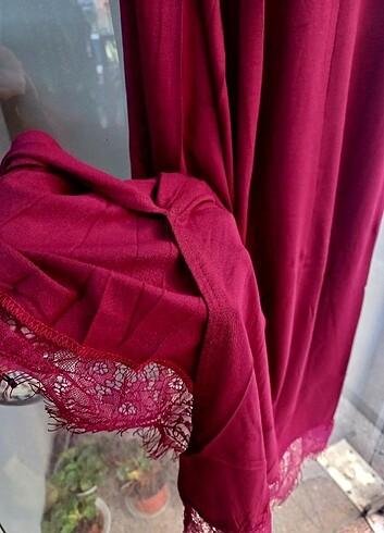 48 Beden bordo Renk Dantel detay