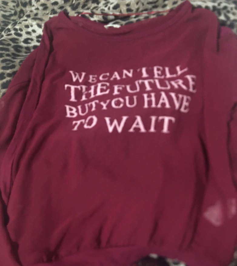 wintage transparan bordo sweatshirt - Görsel 3