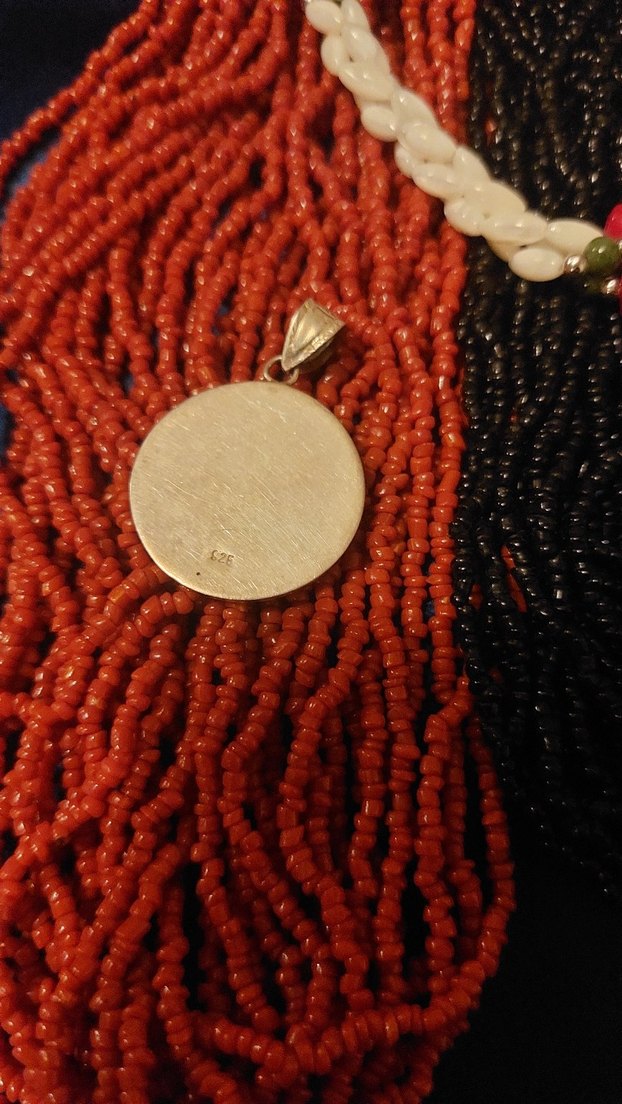 Turkuaz Boncuklu 925 Gümüş  Kolye Ucu - Görsel 2