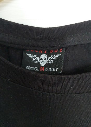 Siyah Gold Baskılı Rock Punk Erkek Tişört - Görsel 2