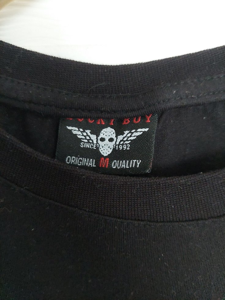 Siyah Gold Baskılı Rock Punk Erkek Tişört - Görsel 2