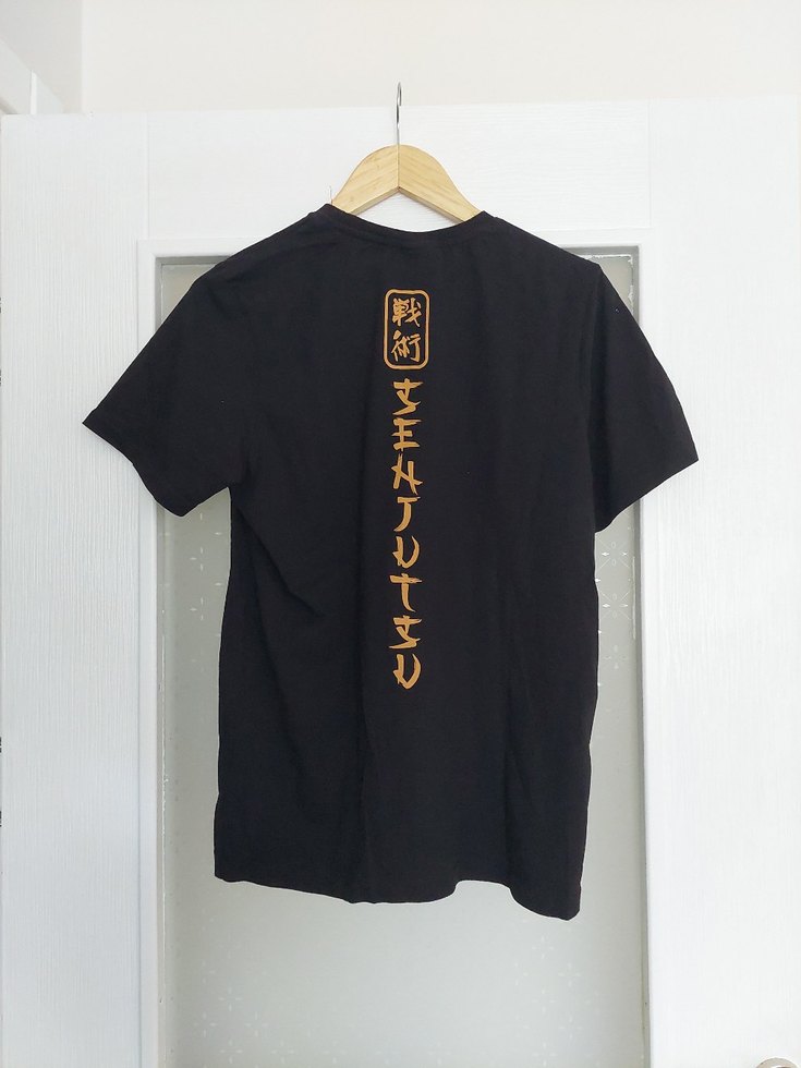 Siyah Gold Baskılı Rock Punk Erkek Tişört - Görsel 3