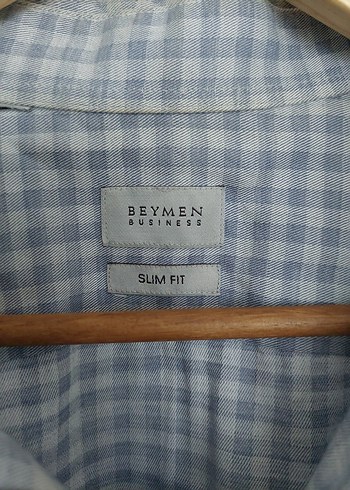 Beymen Business Slimfit Gri Mavi Erkek Gömlek - Görsel 3