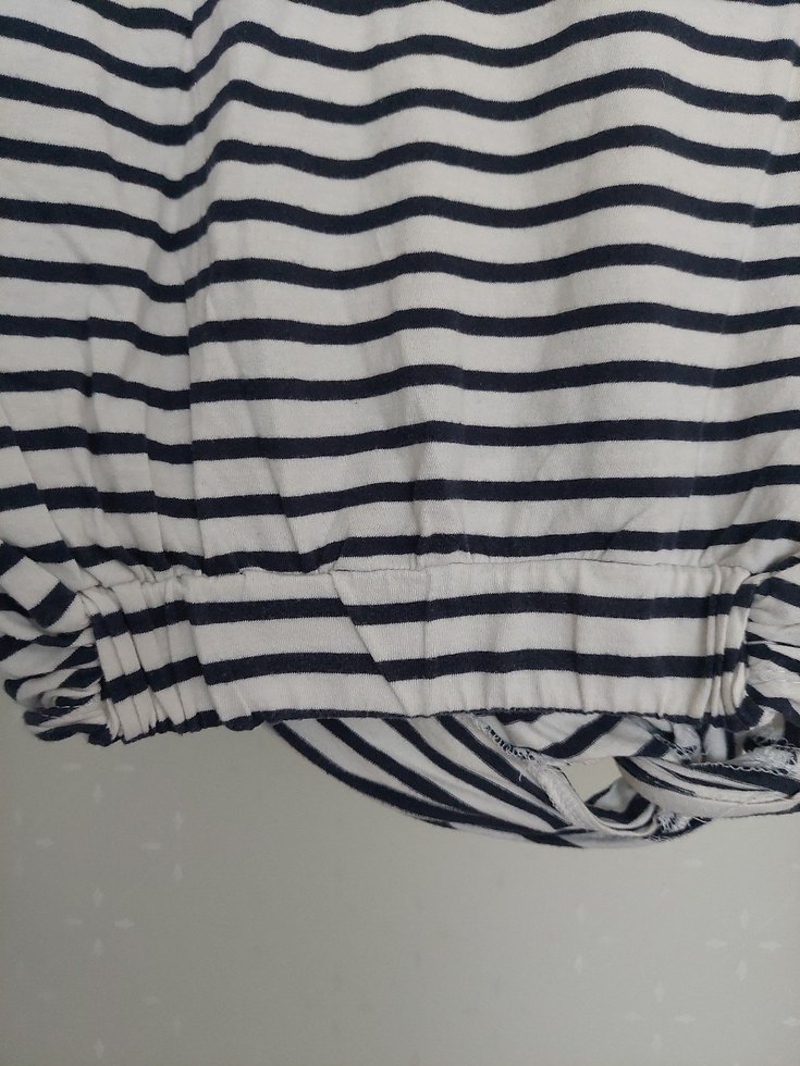 Mango Kırmızı Yakalı Çizgili Kısa Kollu Tişört - Görsel 5