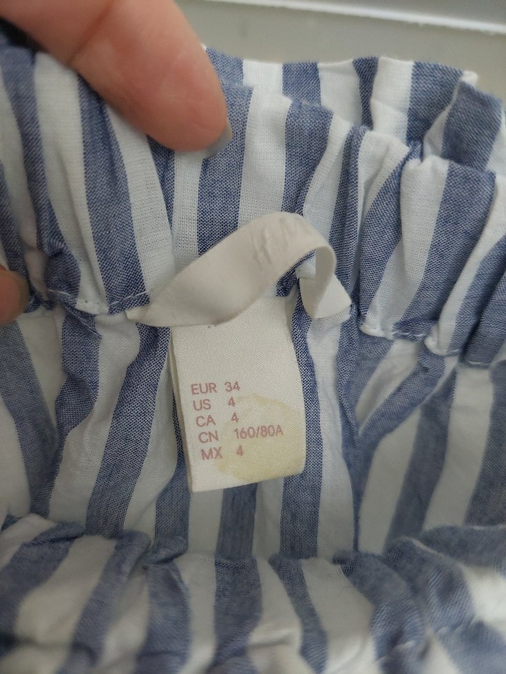 Dantel Detaylı Mavi Çizgili Bohem Bluz - Görsel 2