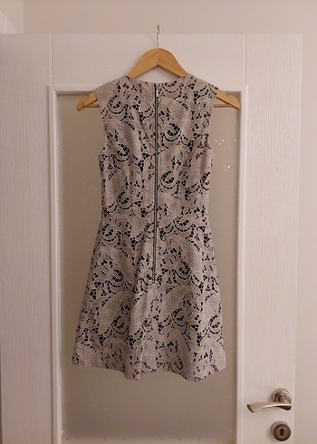 34 Beden H&M Etiketli Dantel Detaylı Mini Kolsuz Elbise - Görsel 5