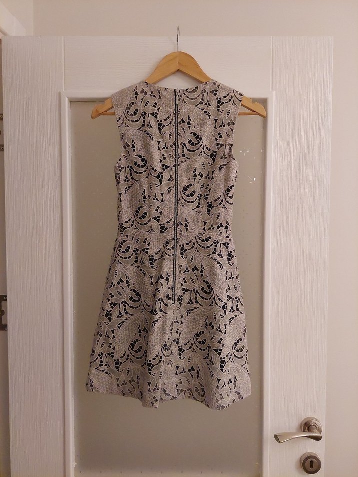 34 Beden H&M Etiketli Dantel Detaylı Mini Kolsuz Elbise - Görsel 5