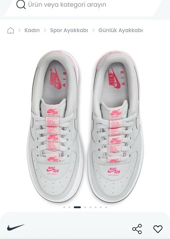 Nike Nike Air Force 1 LV8 Gri Platform Spor Ayakkabı