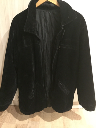 Siyah Kadife Vintage oversize mont