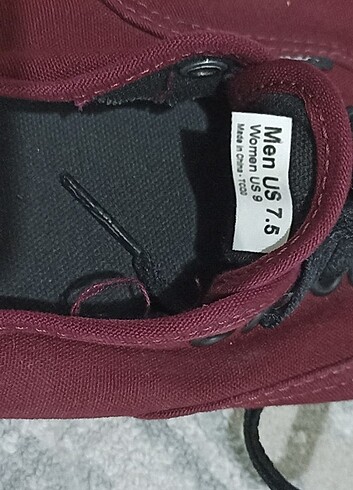 40 Beden bordo Renk Vans orjinal