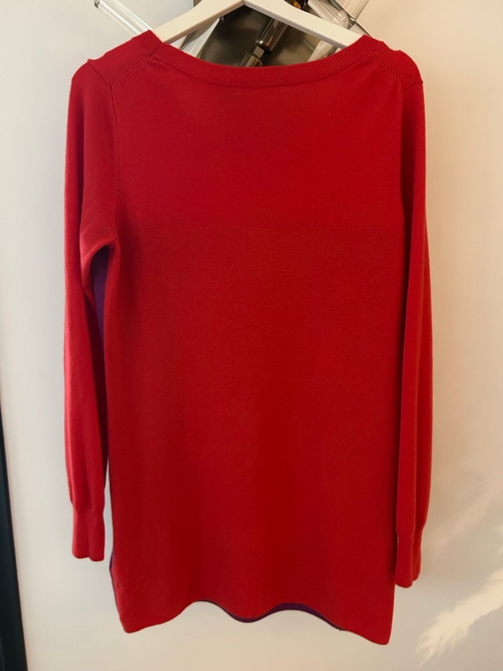 Kırmızı Mor Yün Kadın Tunik - Görsel 2