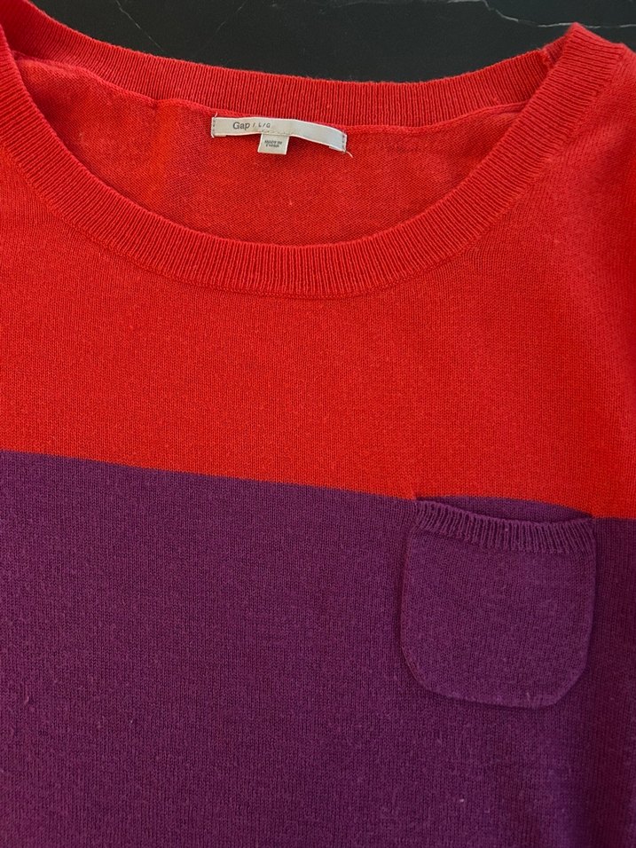 Kırmızı Mor Yün Kadın Tunik - Görsel 4