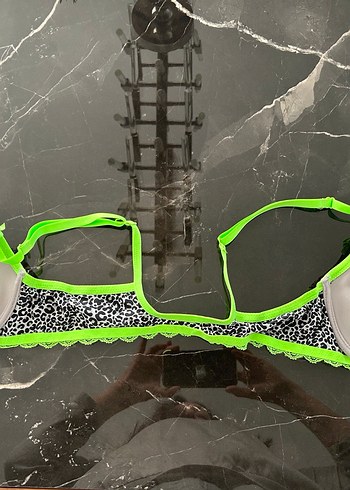 Leopar Desenli Yeşil Sütyen - Görsel 5