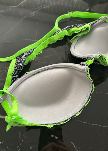 Leopar Desenli Yeşil Sütyen - Görsel 8