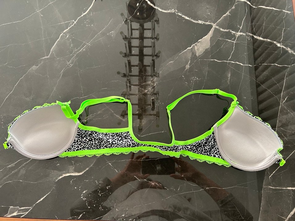 Leopar Desenli Yeşil Sütyen - Görsel 5