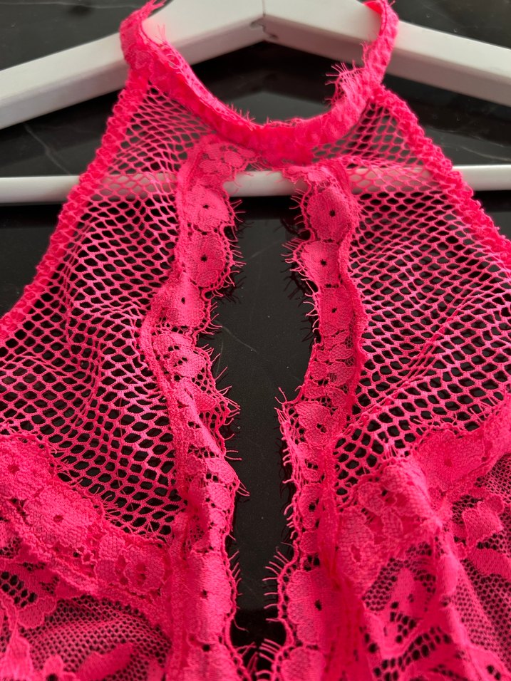 Victorias Secret Fuşya Rengi Body - Görsel 4