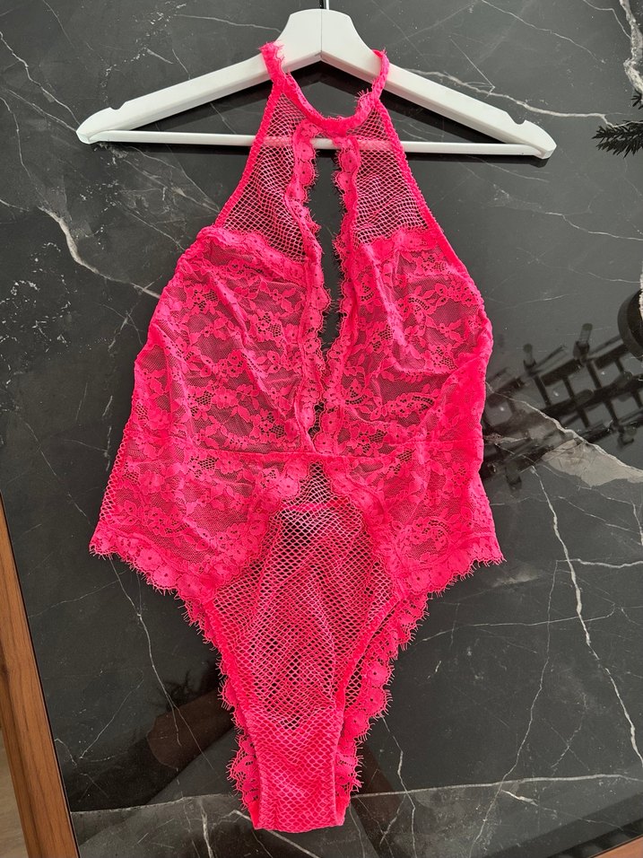 Victorias Secret Fuşya Rengi Body - Görsel 3