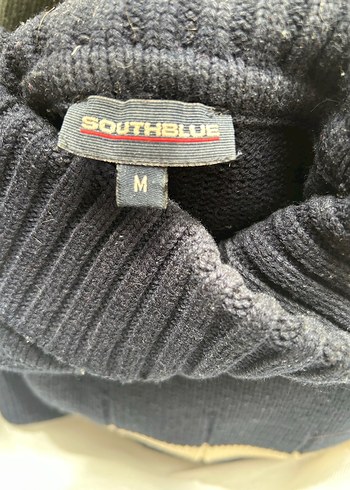 Southblue Yün Lacivert Boğazlı Kazak - Görsel 3