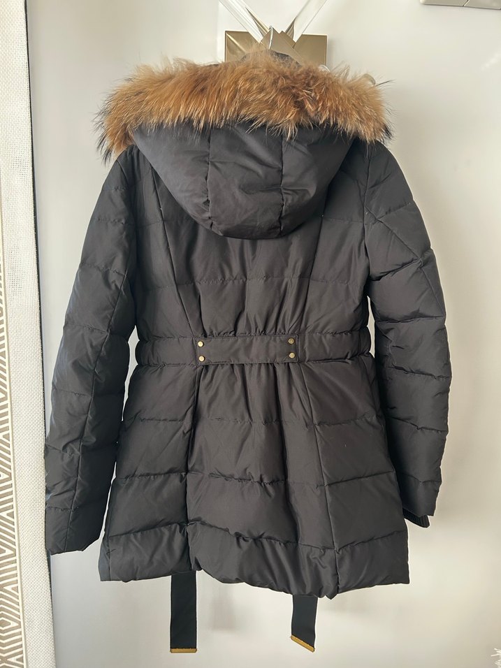 Mango Kürklü Siyah Kadın Kışlık Mont - Görsel 3