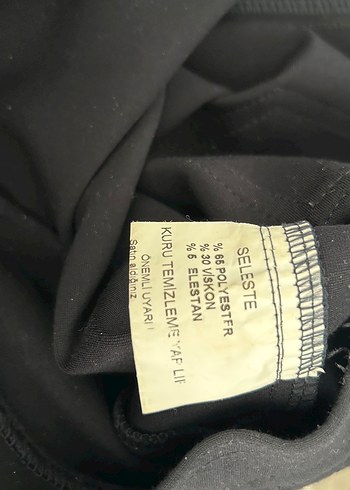 Siyah Kemerli Kadın Kumaş Tayt-Pantolon - Görsel 7