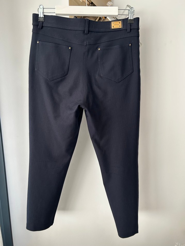 Siyah Kemerli Kadın Kumaş Tayt-Pantolon - Görsel 2