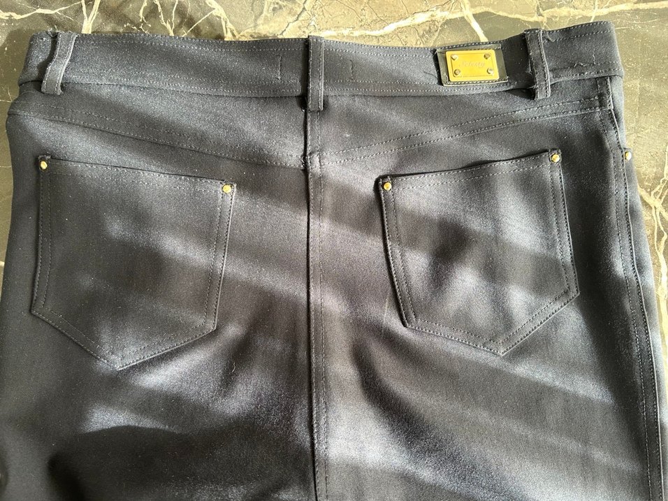 Siyah Kemerli Kadın Kumaş Tayt-Pantolon - Görsel 5