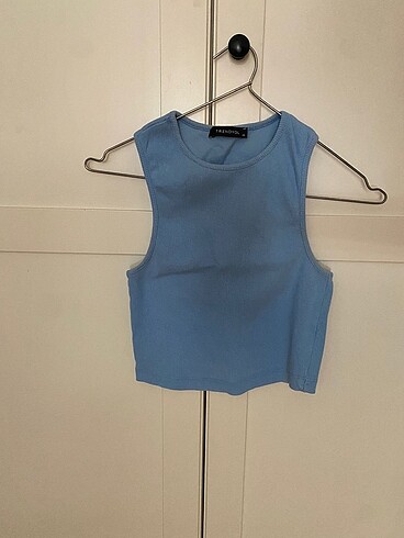 Trendyol mavi crop üst