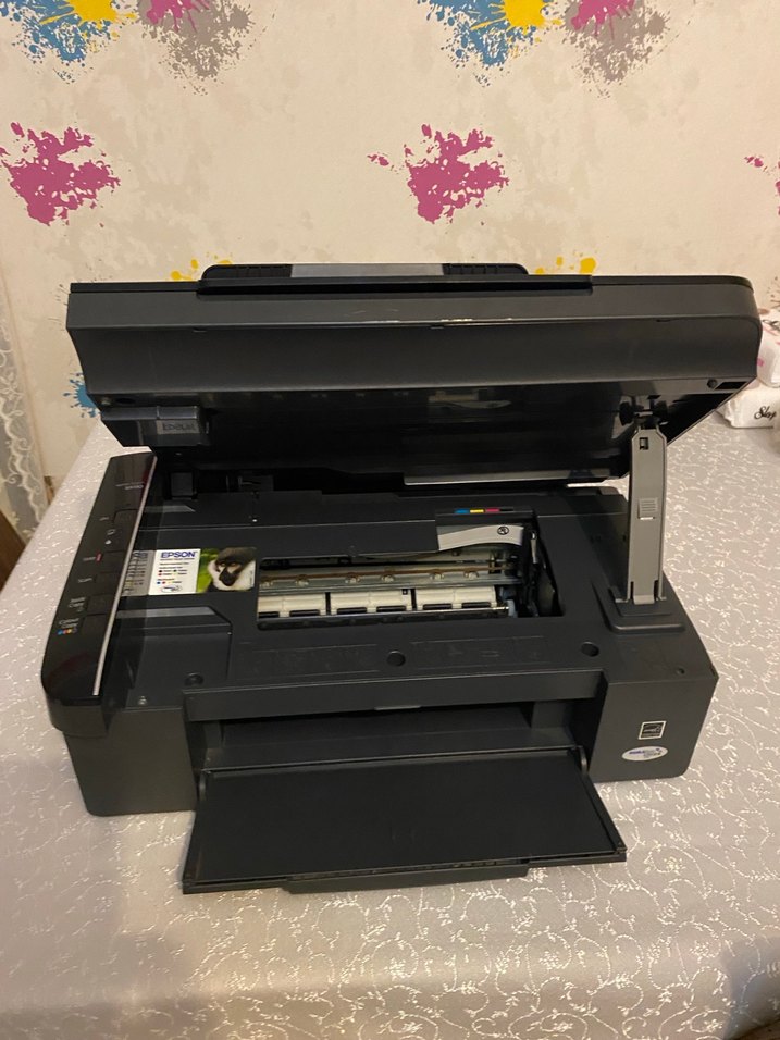 Siyah Epson Yazıcı. KARTUŞ YOKTUR !!! - Görsel 2