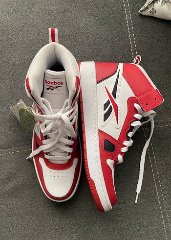 Kırmızı Beyaz Reebok Basketbol Ayakkabısı Velcro - Görsel 4