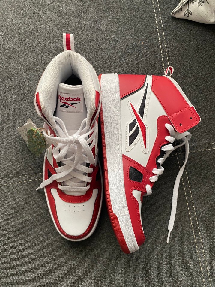 Kırmızı Beyaz Reebok Basketbol Ayakkabısı Velcro - Görsel 4