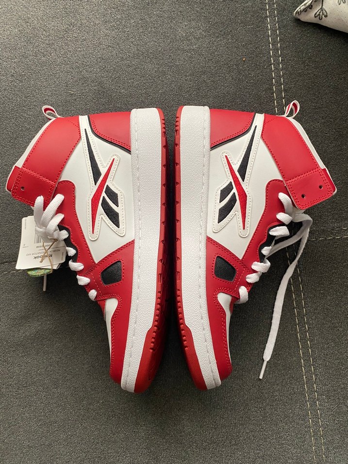 Kırmızı Beyaz Reebok Basketbol Ayakkabısı Velcro - Görsel 5