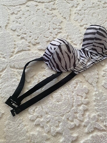 Angelsin Zebra Desen Destekli Bikini Üstü