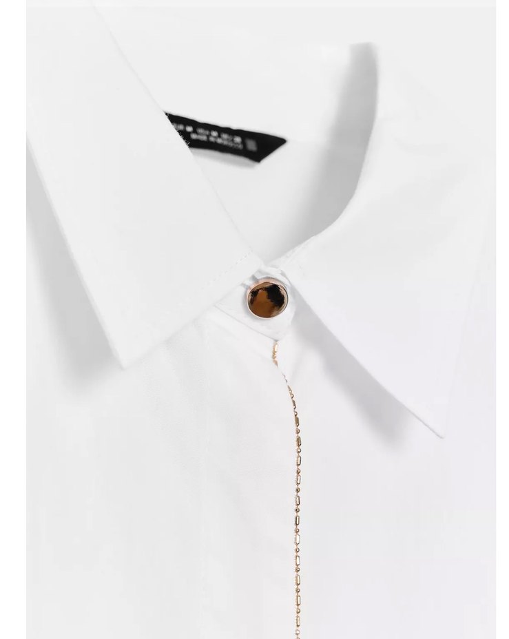 Beyaz Denim Kadın Gömlek - Görsel 3