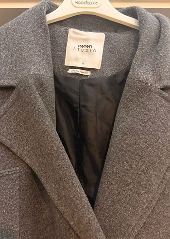 Gri Uzun Yün Kaban - Görsel 3